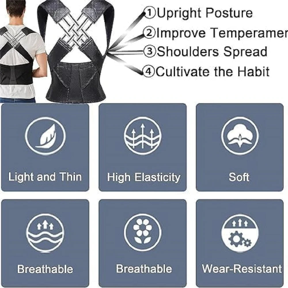 Posture Corrector Back Support Brace – Stand Tall, Feel Confident